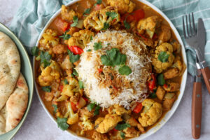 Bloemkoolcurry met paprika