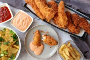 Crispy chicken fingers