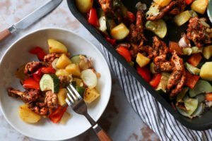 Traybake met gyros en groente