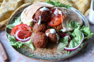 Falafel met zoete aardappel