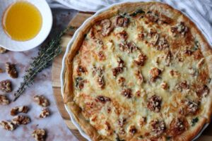 Quiche met spinazie en geitenkaas